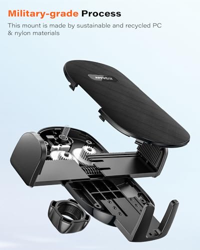 APPS2Car Car Phone Holder Mount, Dashboard/Windshield/Cell Phone Holder for Car, Compatible with iPhone, Samsung, All Cellphone,Black