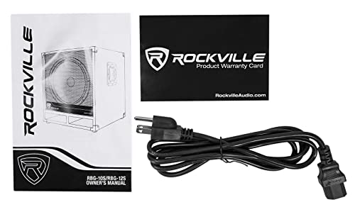 Rockville RBG10S Powered PA Subwoofer, Compact, 10", 1200W, Deep Bass, Variable Crossover, Built-in Limiter, Pole Mount, Perfect for DJ, House Parties