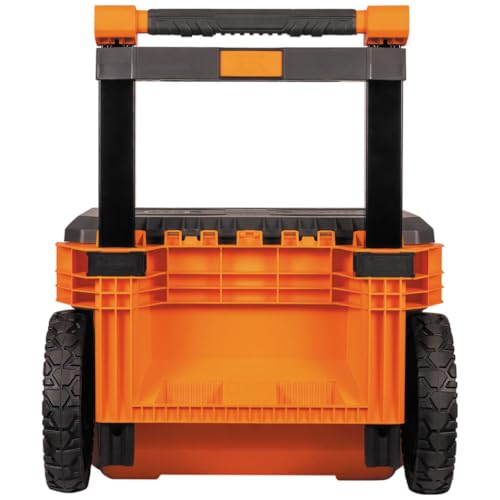 Klein Tools 54802MB MODbox Rolling Tool Box, Heavy Duty Portable Tool Organizer with Side Mounting, 10-Inch Rubber Wheels, Removable Handle, Deep Stackable Set