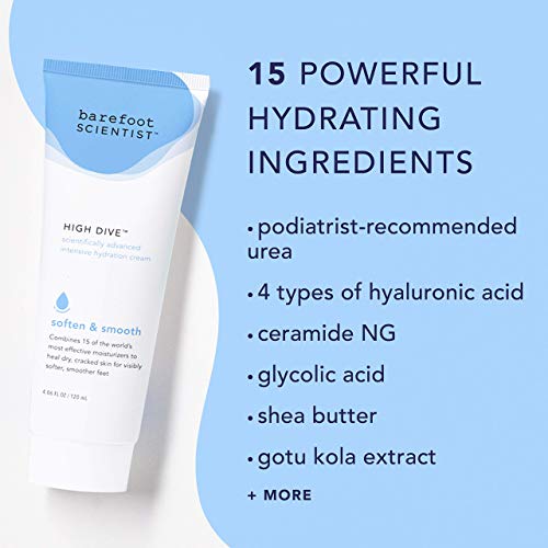 Barefoot Scientist High Dive Intensive Hydration Foot Therapy Cream, Specialized Moisture for Dry Feet and Cracked Heels
