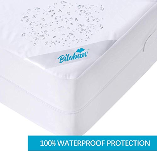 Zippered Twin Mattress Protector Waterproof (4/5/7/9Inches), Mattress Cover Fits for Amazon Basics & ZINUS Box Spring Mattress for Kids, 6 Sides Wrapping Zippered Mattress Encasement