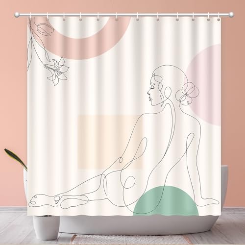 Flower Butterfly Shower Curtain, Glaze Glass Chinese Screen Window Shower Curtain Green Summer Shower Curtain Sets Waterproof Polyester Fabric Machine Washable Home Farmhouse Decor Bath Curtain