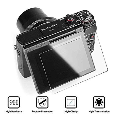 conulog [2-Pack Screen Protector Tempered Glass for Canon G7X Mark III - Ultra Thin Screen Protective Film For Camera Canon G7 X Mark iii G9X Mark II GX7 GX9 (transparent) (transparent)