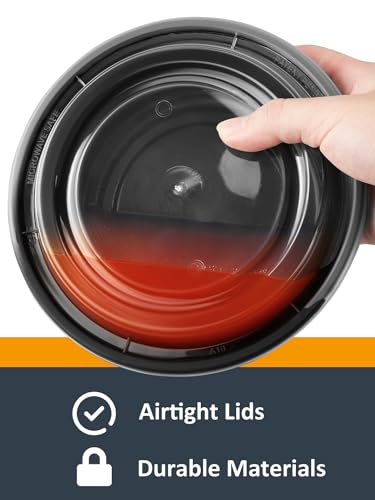 NEEBAKE 50 Sets 24oz Meal Prep Container - Reusable Plastic Food Storage Containers with Lids, Fits Microwave, Freezer and Dishwasher Safe