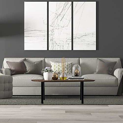 TENGCHANG 22'' Black Industry Table Legs Metal Bench Coffee Desk Chair Leg Set of 2