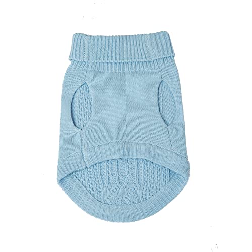 Jnancun Cat Sweater 16 Color Turtleneck Knitted Sleeveless Dog Sweater Warm Winter Kitten Clothes Outfits for Cats or Small Dogs in Cold Season(Yellow, Small)