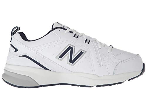 New Balance Men's 608 V5 Casual Comfort Cross Trainer, White/Navy, 10.5 XX-Wide