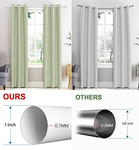 BRIOFOX Black Curtain Rods for 28 to 48 inch - Adjustable 1 Inch Thicken Curtain Rods,Decorative Drapery Single Window Rods with Imitation Wood Grain Finials