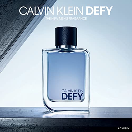 Calvin Klein Defy Eau de Toilette – Woody Men's Cologne – With Notes of Bergamot, Lavender, Vetiver Oil, & Amber Musk – Luxury Perfumes for Men – Long Lasting Fragrance