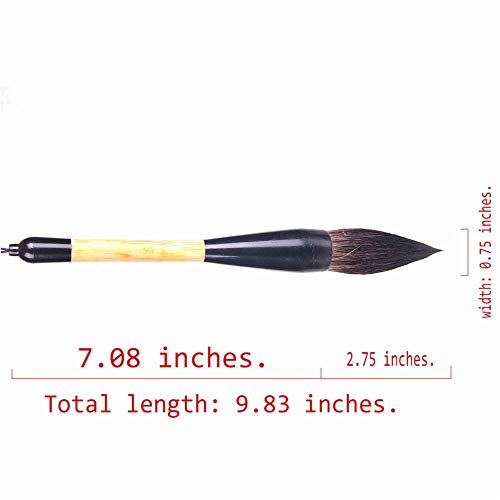 Hbasyp Chinese Traditional Calligraphy Brush/Chinese Calligraphy Watercolor Drawing Brush-Large brush (5-Pack)