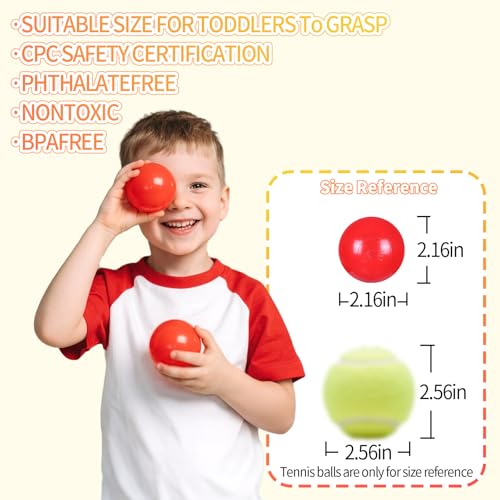 GUESVOT Ball Pit Balls Plastic Balls for Ball Pit BPA Free Plastic Balls Crush and Smash Proof Ball 100pcs 2.2" Set for Toddlers for Play Tent Tunnel (7Colors)