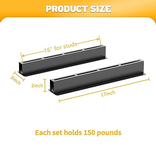 WALMANN Overhead Tote Storage Rail System, Garage 16" Joists Ceiling Bin Storage Rack Heavy Duty Adjustable Tote Slide Garage Storage System(for 3 Bins, Bins are not included)