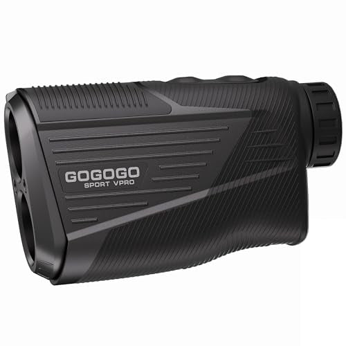 Gogogo Sport Vpro 2024 Golf Hunting Range Finder 2500 Yards Laser Rangefinder ZeroIn Disc Golfing with Slope Magnet (Black)