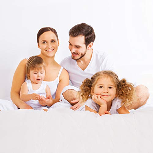 Full Size Bed Sheets - 6 Piece 1500 Supreme Collection Fine Brushed Microfiber Deep Pocket Full Sheet Set Bedding - 2 Extra Pillow Cases, Great Value, Full, Pinstripe White