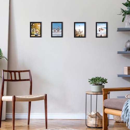Edenseelake 4x6 Picture Frame Set of 15, Black Wood Photo Frame 4 by 6 for Wall or Tabletop Display
