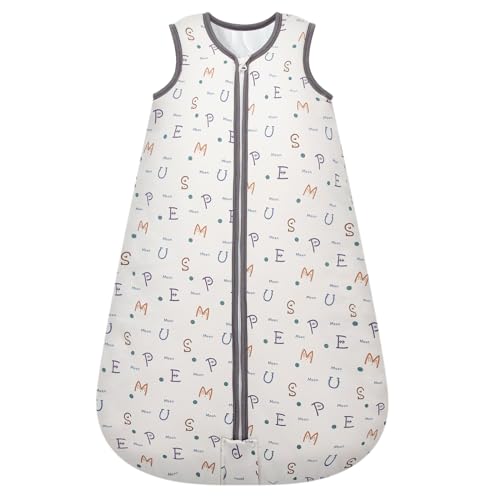 Mosebears Sleep Sack Baby Winter Wearable Blanket with 2-Way Zipper,2.5 TOG Cotton Sleep Sack Unisex (Rabbit Cat, 12-18 Months)