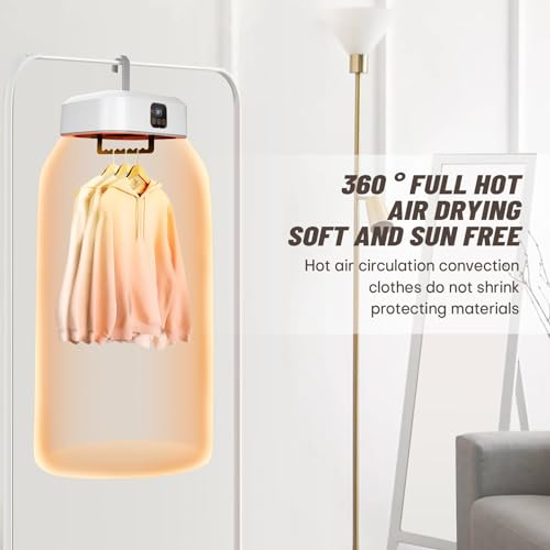 Portable Clothes Dryer,Mini Laundry Dryers with Remote Control, Small Compact Foldable Electric Drying Machine with Dry Bag for Travel,RV, Home,Apartment