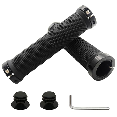 RYANGO Bike Handlebar Grips, MTB Grips with Elastic Grainy Design Bike Grips Double Lock, Bike Handlebar Grips Bicycle Grips for BMX, Foldable Urban Bicycles, E-Bike, Scooter