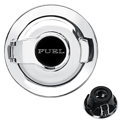68250120AA Fuel Filler Door Cap Electroplate Silvery Gas Cover Cap Vapor Edition Compatible with 2008-2023 Dodge Challenger