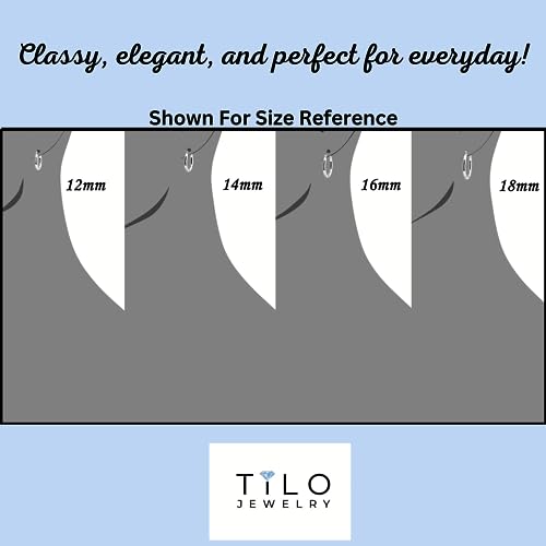 14k White Gold Classic Round Hoop Earrings (45mm (1.8 inch))…