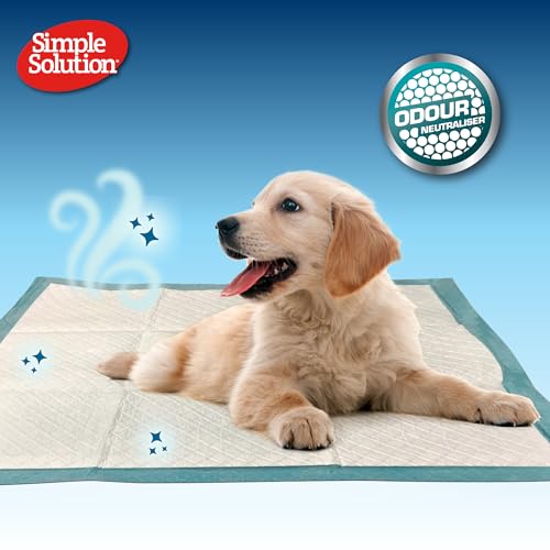 Simple Solution All Day Pee Pads for Dogs, Puppy Potty Training, Leak Proof Dog Pads, Pet Pee Pad, Disposable Puppy Pad, Lavender Scent, LARGE 23"x24", 50 Count