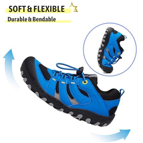 Mishansha Kids Hiking Boots Toddler Girls Boys Hiking Shoes Water-Resistant Anti-Collision Non-Slip Athletic Outdoor Trekking Boots