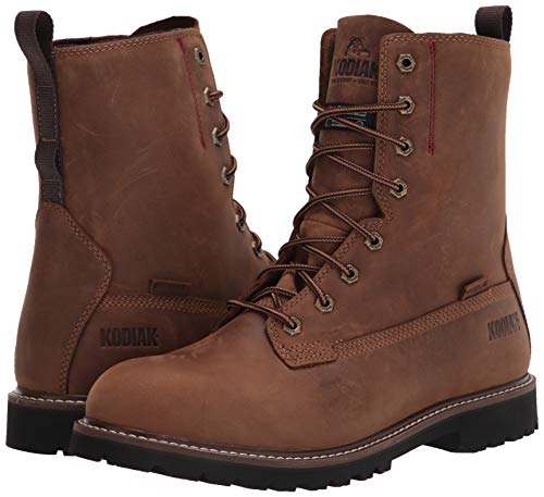 Kodiak Men's 8-Inch McKinney Soft Toe Waterproof Industrial Boot, Brown, 15 Wide