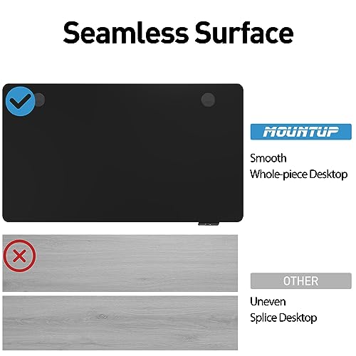 MOUNTUP Height Adjustable Electric Standing Desk Whole-Piece, 48 x 24 Inches Quick Assembly Sit Stand Desk, Stand Up Desk with Memory Controller, Ergonomic Desk, Black