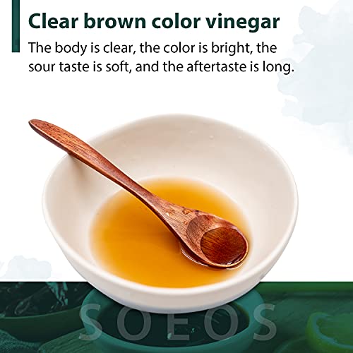 Soeos Chinkiang Vinegar 16.9 fl oz (500ml), 3 Years Aged, Naturally Fermented, Mature Aged Black Vinegar, Chinese Black Vinegar, Zhenjiang Vinegar, Black Rice Vinegar, Black Vinegar Chinese.
