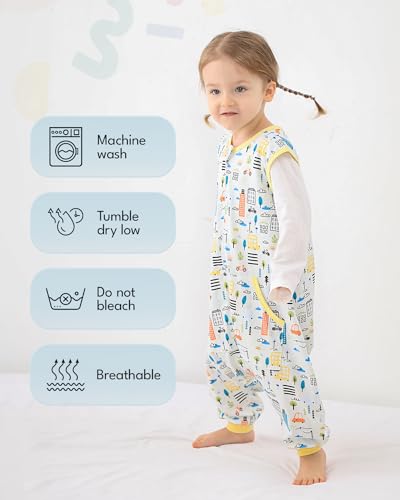 HOMEAL Baby Sleep Sack,Toddler Sleep Sacks 2t-3t Sleep Sack toddler,Toddler Sleeping Sack with Legs,Sleeveless Sleep Sack baby, Toddler Sleep Sacks Baby