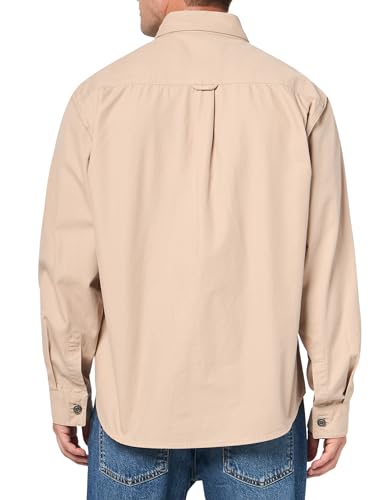 HUGO Long Sleeve Oversized Button Up Shirt Light Taupe
