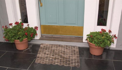 Durable Corporation-400S2436 Dura-Rug Recycled Fabric Tire-Link Outdoor Entrance Mat, 24" x 36",Black