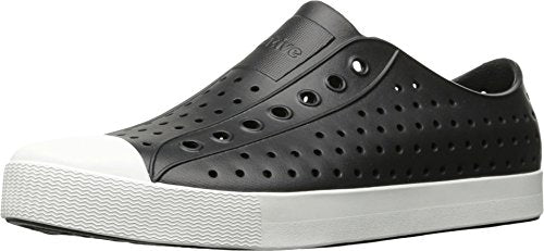 Native Shoes, Jefferson, Lightweight Sneaker for Adults, Jiffy Black/Shell White, 11 M US Women/9 M US Men
