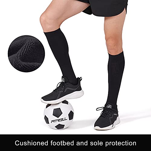FITRELL 2/3 Pack Soccer Socks For Youth Kids Adult Baseball Softball Football Socks For Men Women Boys Girls, Pink,Small