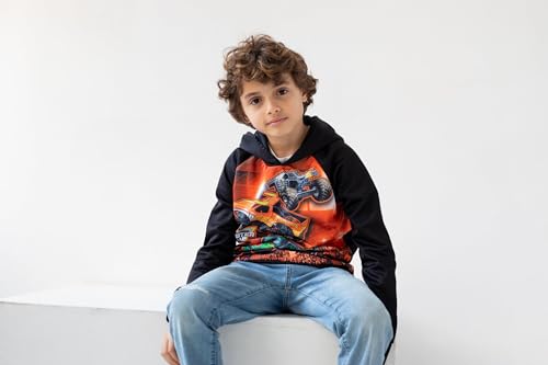 Monster Jam Maximum Destruction El Toro Loco Grave Digger Toddler Boys Fleece Pullover Hoodie Orange 2T