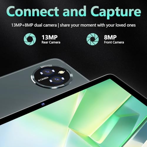 Android 14 Tablet 10 Inch, 4G Cellular Tablet, Octa-Core, 128GB Storage + 14(8+6)GB RAM/ 1TB Expandable, 5G WiFi, 8000mAh Battery, Bluetooth 5.0, 13MP+8MP Camera, Tablet with Keyboard/Case Kit, Gray