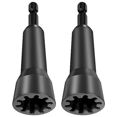 WILLBOND 2 Pcs Wire Twister Tool for Drill, Wire Twister, Wire Twisting Tool, Drill Wire Twister, Wire Connector Driver Wire Connector Socket with 1/4 Chuck for Cable Electrical Power Drill(Red)