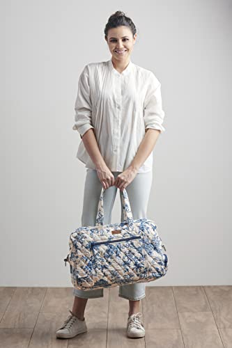 Maison d' Hermine Weekend Bag Cotton Quilted Duffel Overnight Luggage Weekender Gym Bag for Gifts Travel Men Women Business Travellers Family Trip, Faience