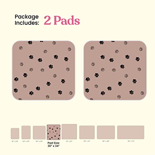 Super Absorbent Washable Pee Pads for Dogs - 2-Pack Superior Reusable Puppy Pads Pet Training Pads –100% Waterproof Dog Pee Pad Protects Against Urine Leakage Non-Slip Grip Prevents Slipping& Bunching