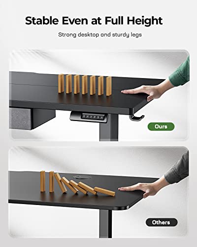 Marsail TZESD12B Home-Office-desks, 48 x 24 Inch, Black