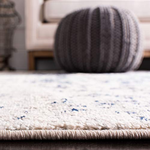 SAFAVIEH Madison Collection Area Rug - 8' x 10', Fuchsia & Ivory, Snowflake Medallion Distressed Design, Non-Shedding & Easy Care, Ideal for High Traffic Areas in Living Room, Bedroom (MAD603R)