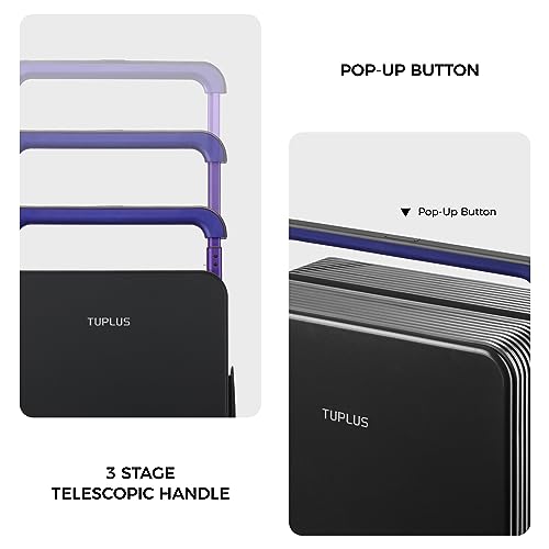 TUPLUS Suitcase ABS Hard Shell Luggage with 4 Spinner Wheels Hold Check in Travel Case with TSA Lock, Balance Series