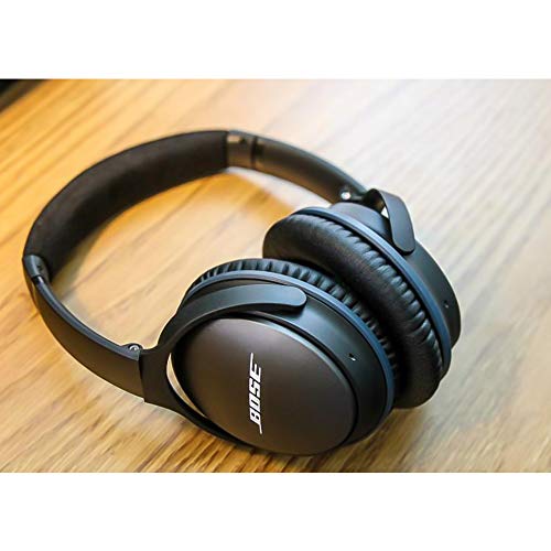 Link Dream Ear Pads for Bose Quiet Comfort 35 Soft Protein Leather Replacement Earpads Ear Cushions Ear Pad for Bose QC 35/25 / 15 QC2 / Ae2 / Ae2i / Ae2W / Sound Link/Sound True (Black)