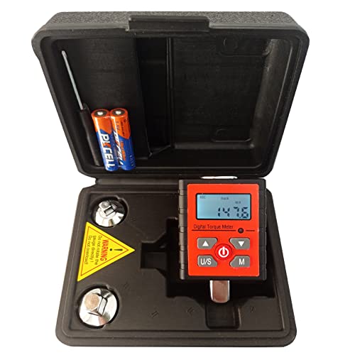 Soonkoda Digital Torque Adapter 1/2" Drive include adapters for 3/8" and 1/4" 4.5-147.6 ft-lb Torque Wench Converter with alarm torque settings torque meter tester
