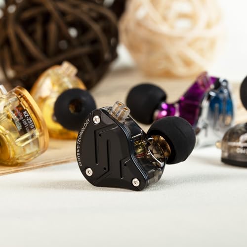 KZ ZS10 Pro 4BA 1DD KZ Gaming Earbuds Headphone with Mic, Multi Driver HiFi Monitor, KZ in Ear Earphoner IEM with All in One Button (Black with Mic)………