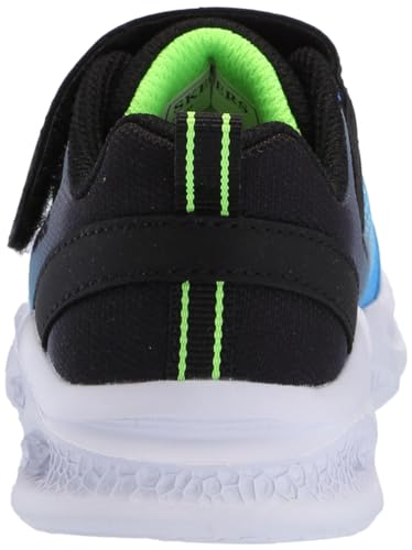 Skechers Boy's Meteor-Lights-KRENDO Sneaker, Red/Black, 5 Toddler