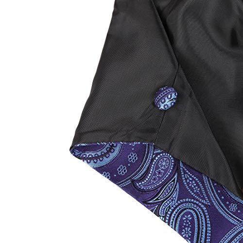 Epoint EGE1B02B-M Medium Purple Patterns Microfiber Vest and Pre-tied Bow Tie