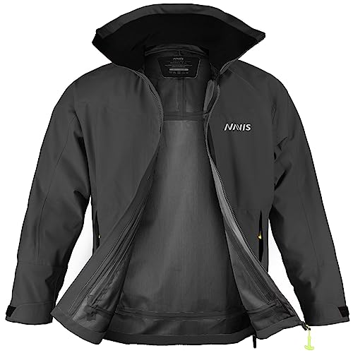 NAVIS MARINE Unisex Workwear Rain Gear: Breathable Waterproof Jacket & Bib Overalls or Men Women (Black, Small)
