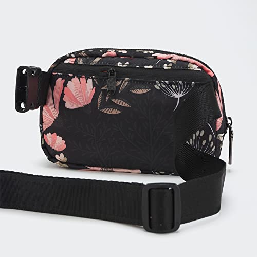 Pander Unisex Belt Bag Fanny Pack for Women with Adjustable Strap, Small Waist Pouch for Workout Running Traveling Hiking. (White Opal)