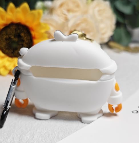 Compatible with Airpods Pro 2nd Generation Case 2022, Cute AirPods Pro 2 Case Cartoon, Kawaii Soft Silicone Protective Cover for Apple New Airpods Pro2 for Men Women (Astronaut Duck)